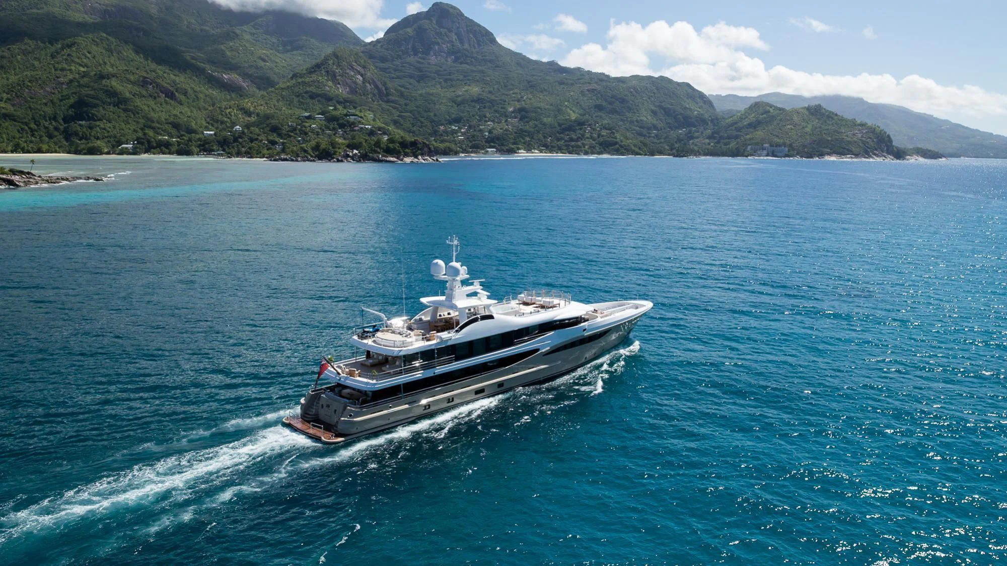 a boat on the water aboard AMIGOS Yacht for Charter