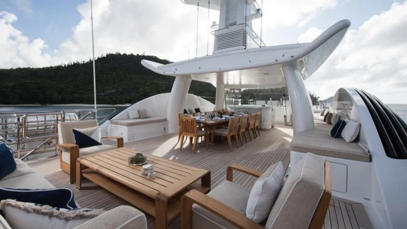 a boat on the water aboard AMIGOS Yacht for Charter