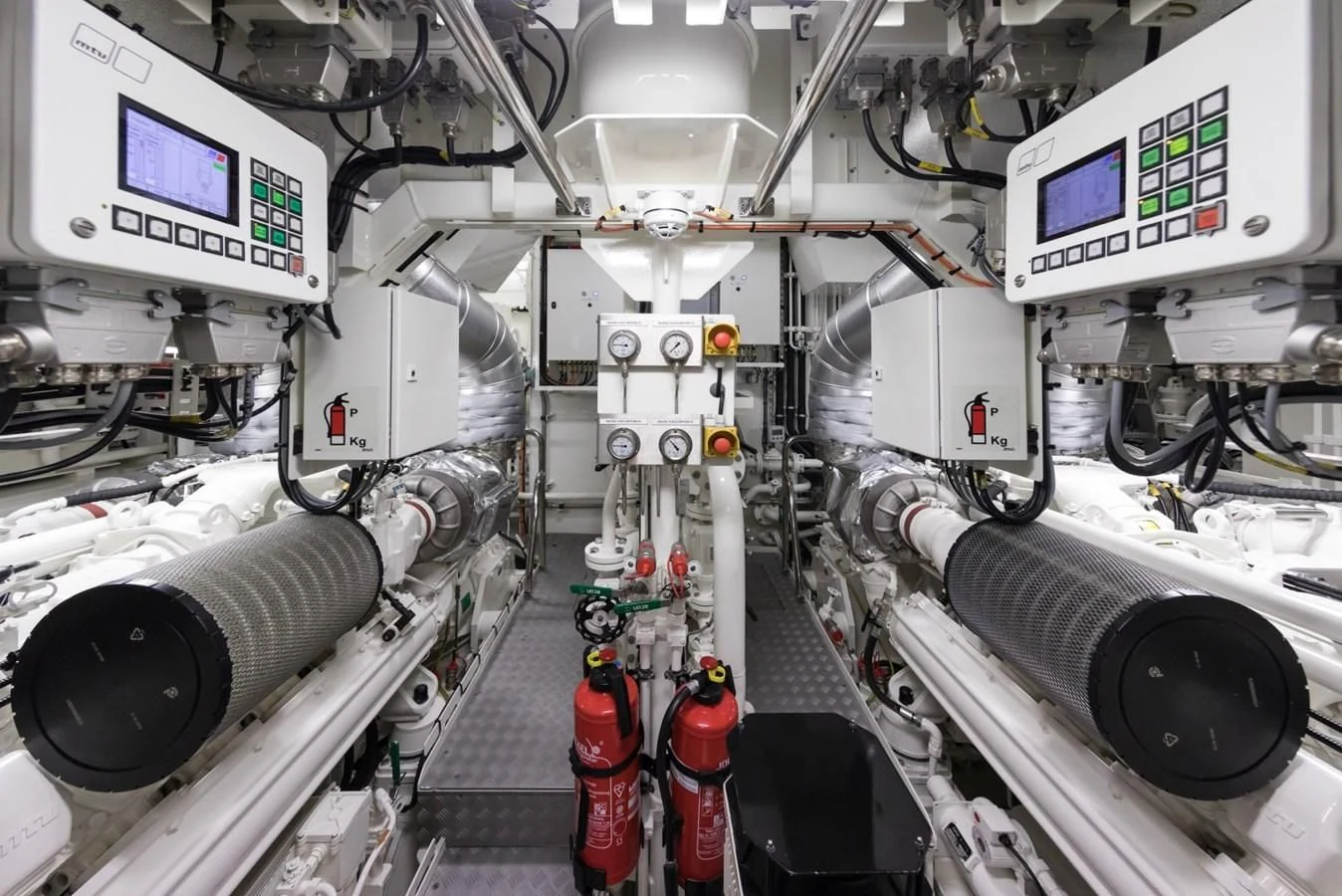 a machine in a room aboard AMIGOS Yacht for Charter