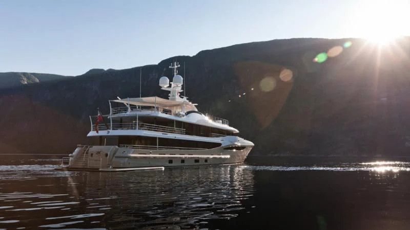 a boat in the water aboard AMIGOS Yacht for Charter