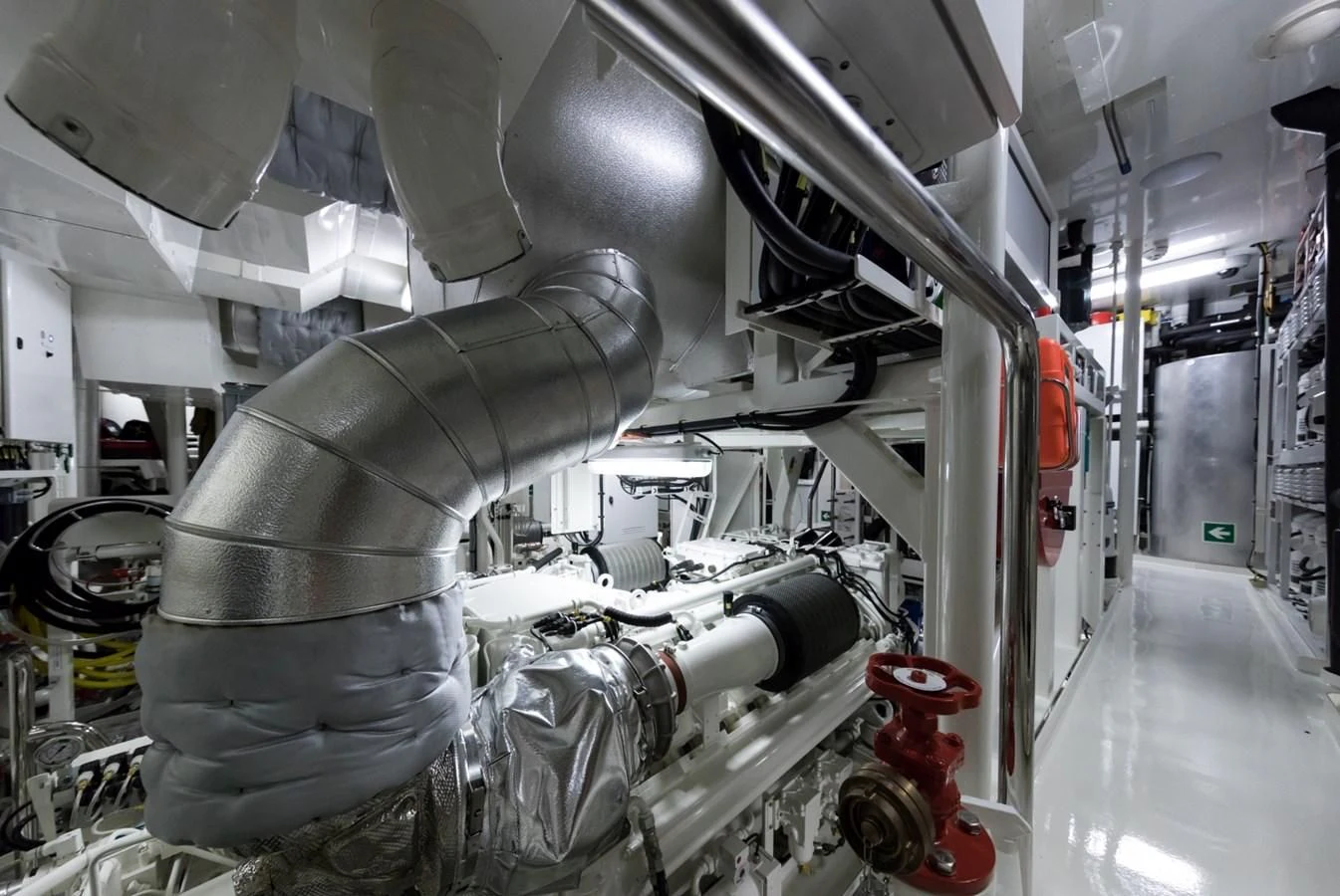 a large machine in a room aboard AMIGOS Yacht for Charter