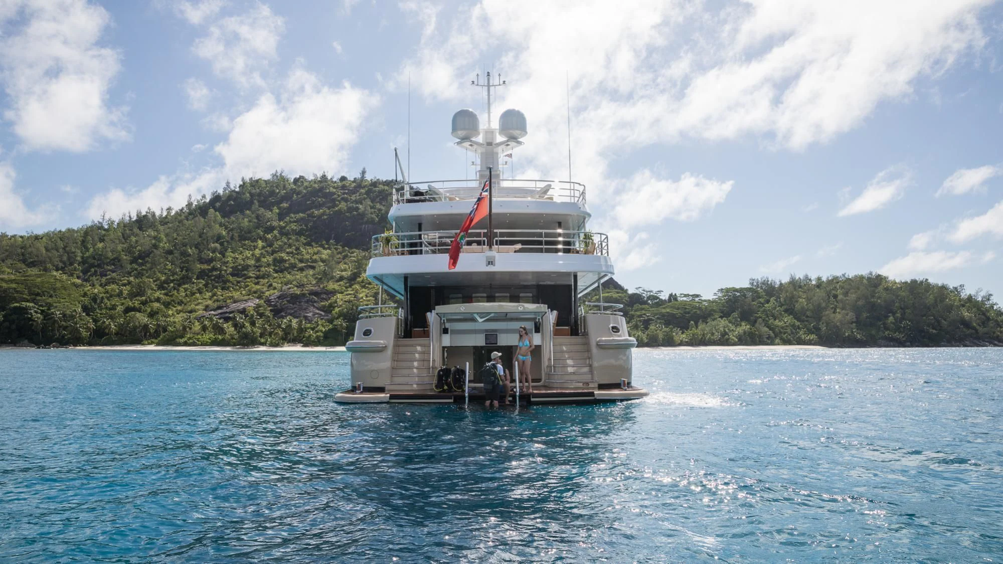 a boat in the water aboard AMIGOS Yacht for Charter