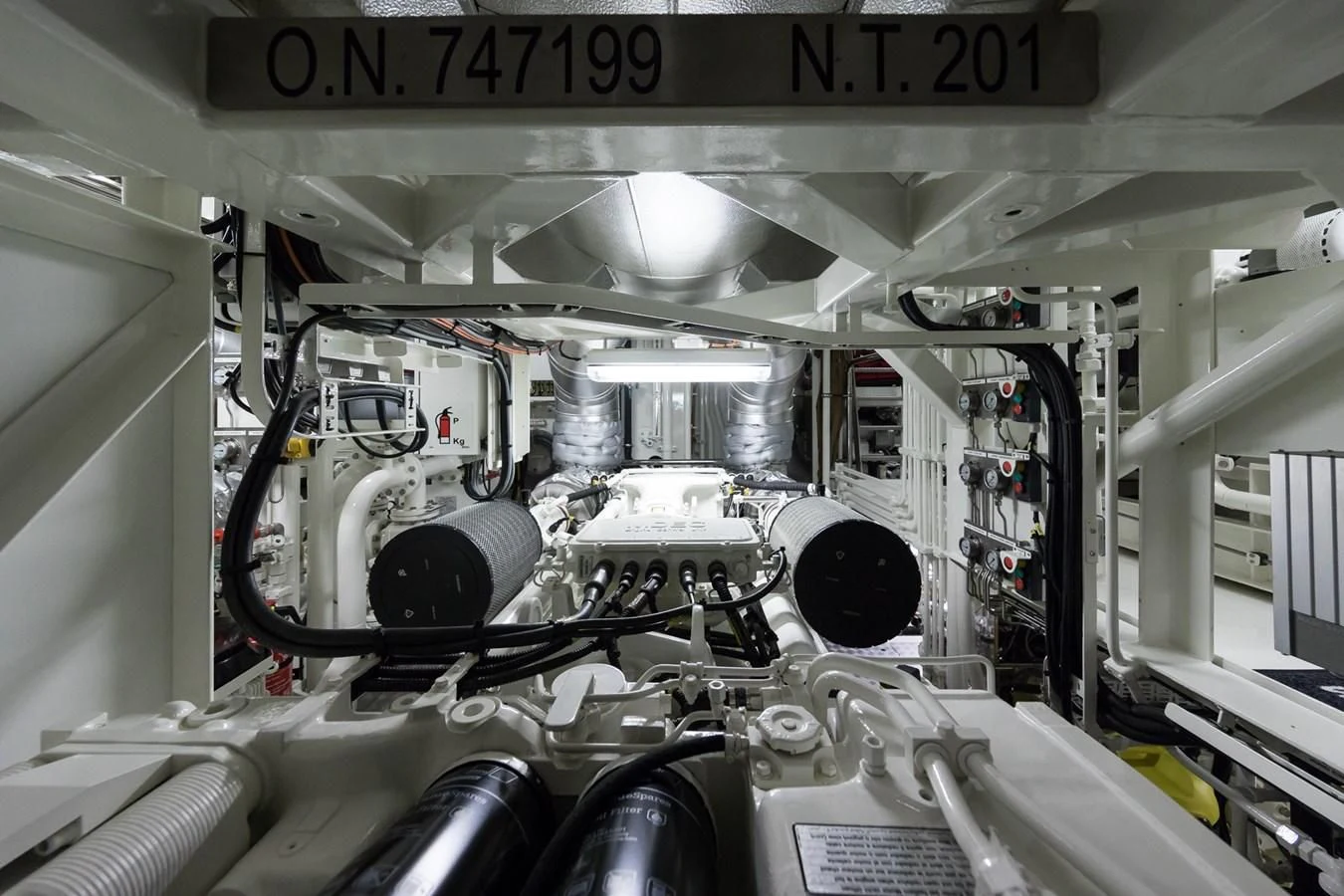 a machine with a large lens aboard AMIGOS Yacht for Charter