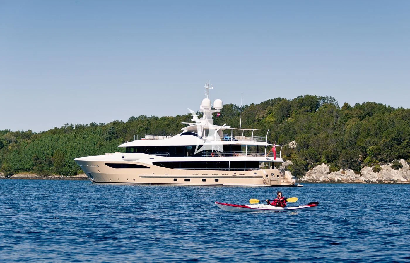 a boat on the water aboard AMIGOS Yacht for Charter