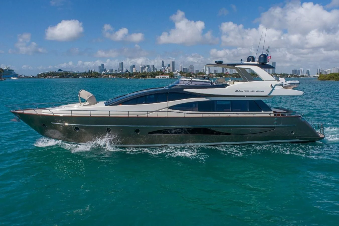 a boat in the water aboard NAMEDROPPER Yacht for Sale