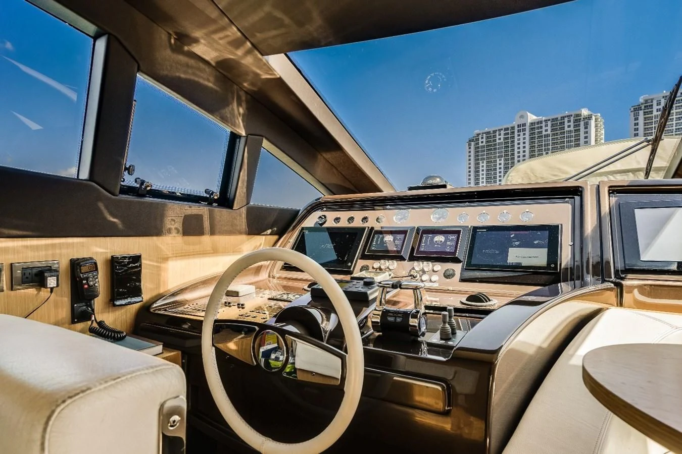 inside of a car aboard NAMEDROPPER Yacht for Sale