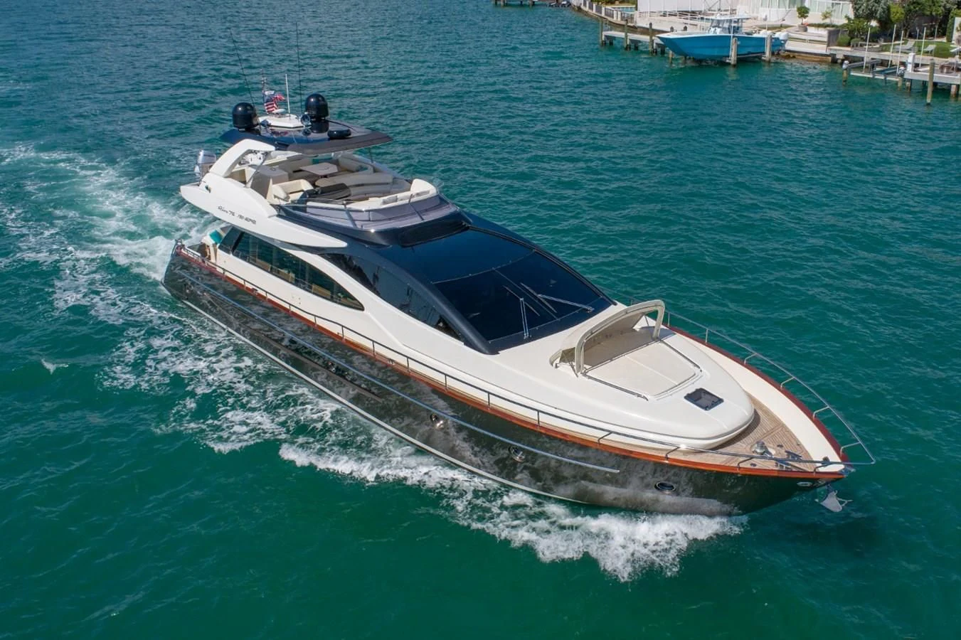 a boat on the water aboard NAMEDROPPER Yacht for Sale