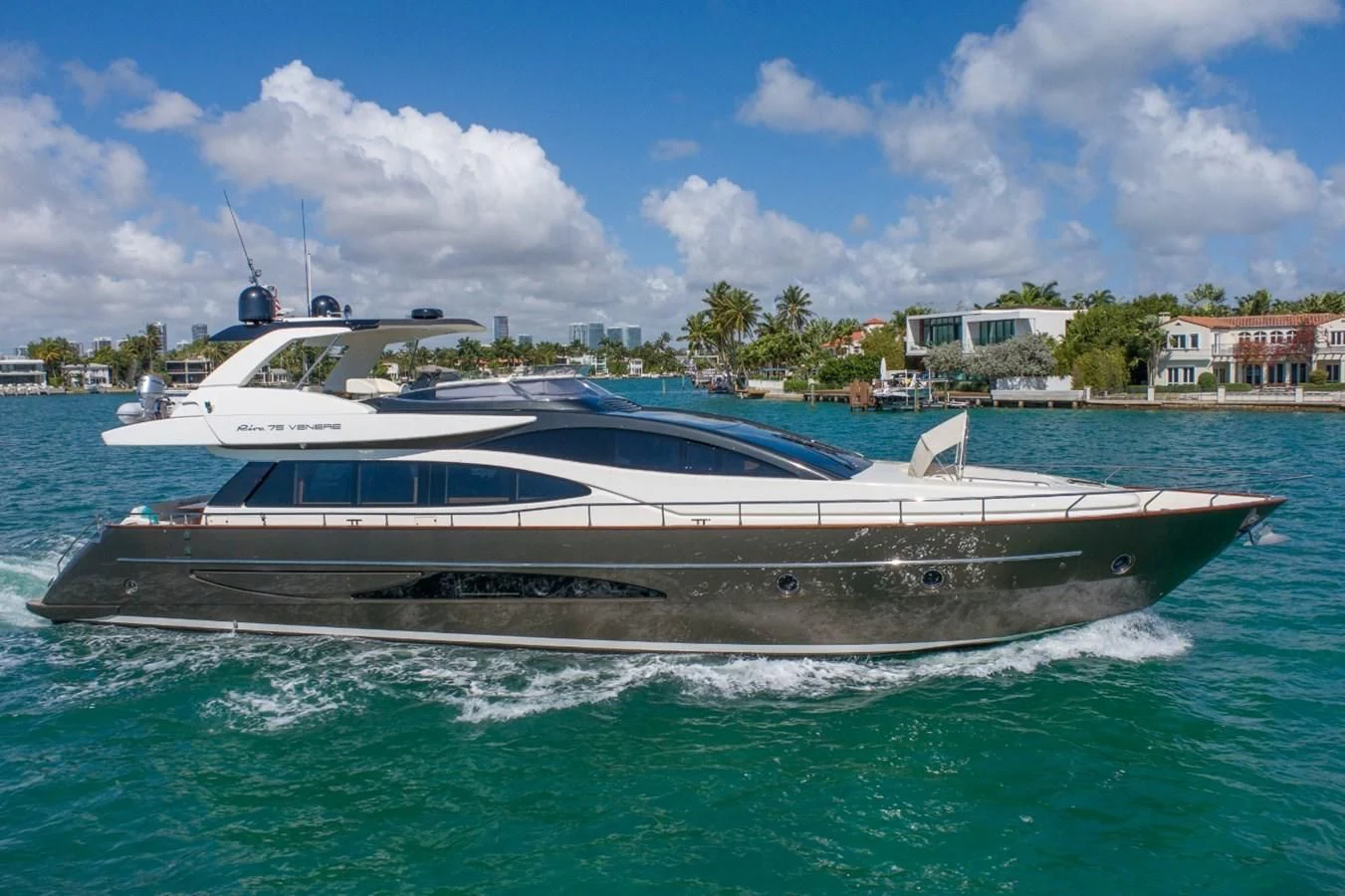 a boat in the water aboard NAMEDROPPER Yacht for Sale