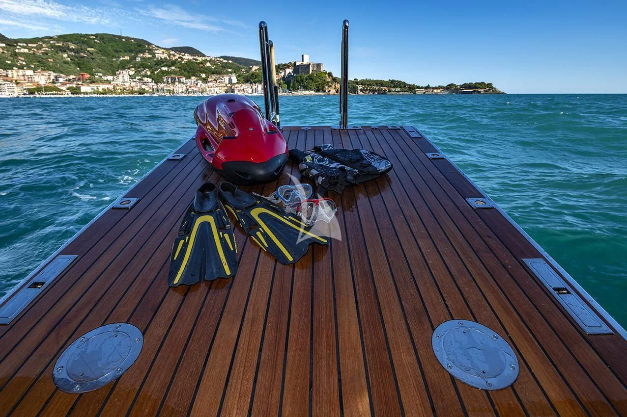 a life vest on a deck aboard JASALI II Yacht for Charter