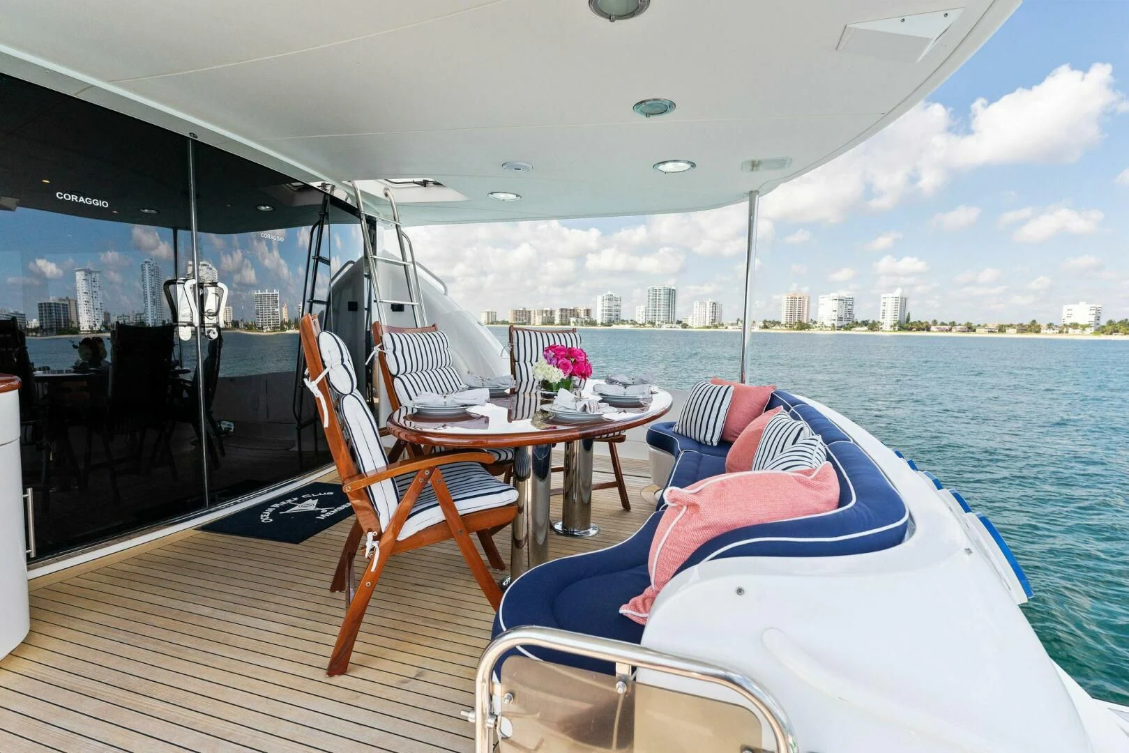 a boat on the water aboard CORAGGIO Yacht for Sale