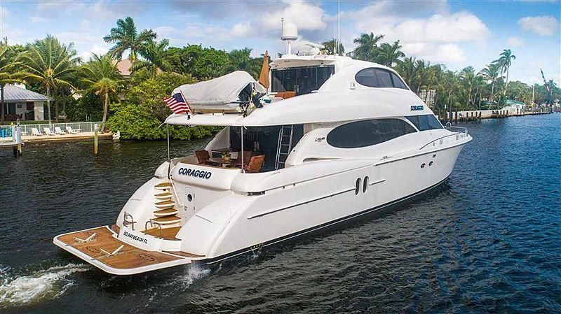 a boat on the water aboard CORAGGIO Yacht for Sale