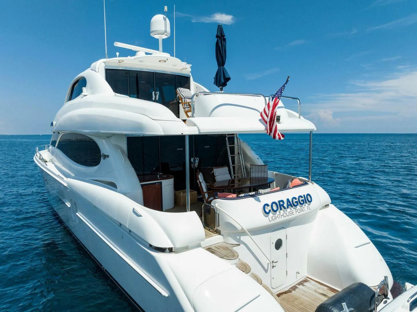 a boat on the water aboard CORAGGIO Yacht for Sale