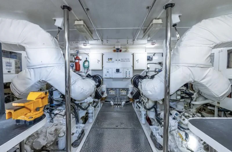 a room with machinery aboard CORAGGIO Yacht for Sale