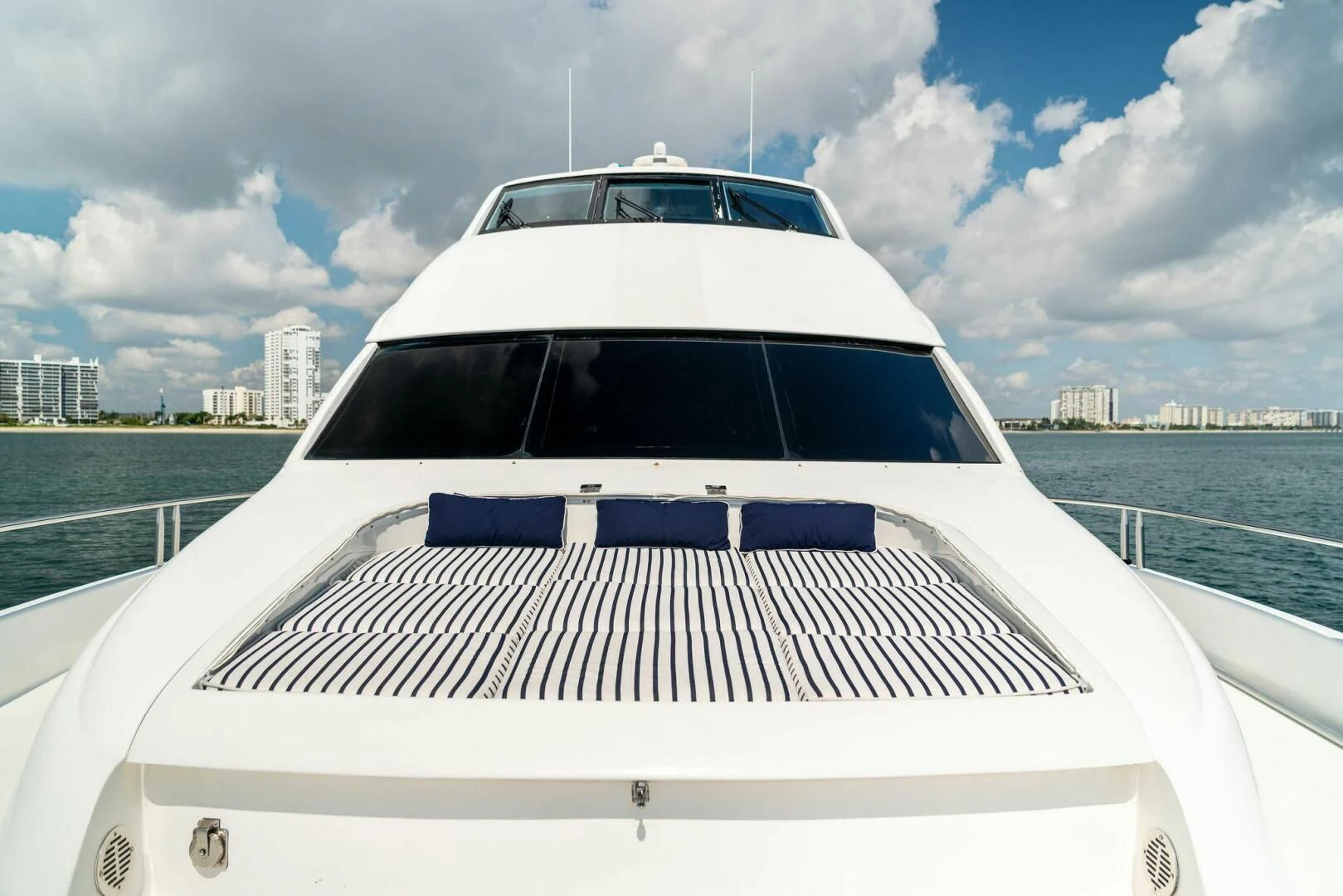 a white yacht on the water aboard CORAGGIO Yacht for Sale