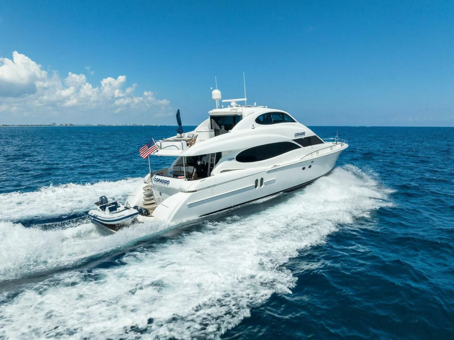 a boat on the water aboard CORAGGIO Yacht for Sale