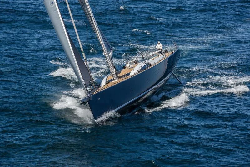 a boat with a rope attached to it aboard KIWAYU Yacht for Charter