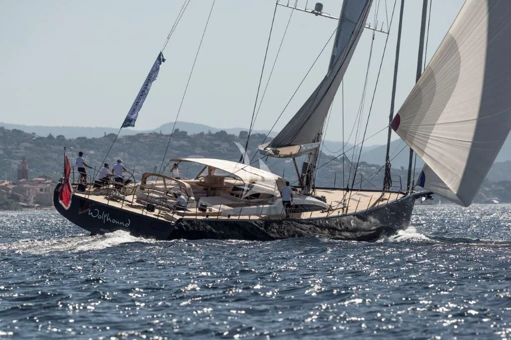 a boat sailing on the sea aboard KIWAYU Yacht for Charter
