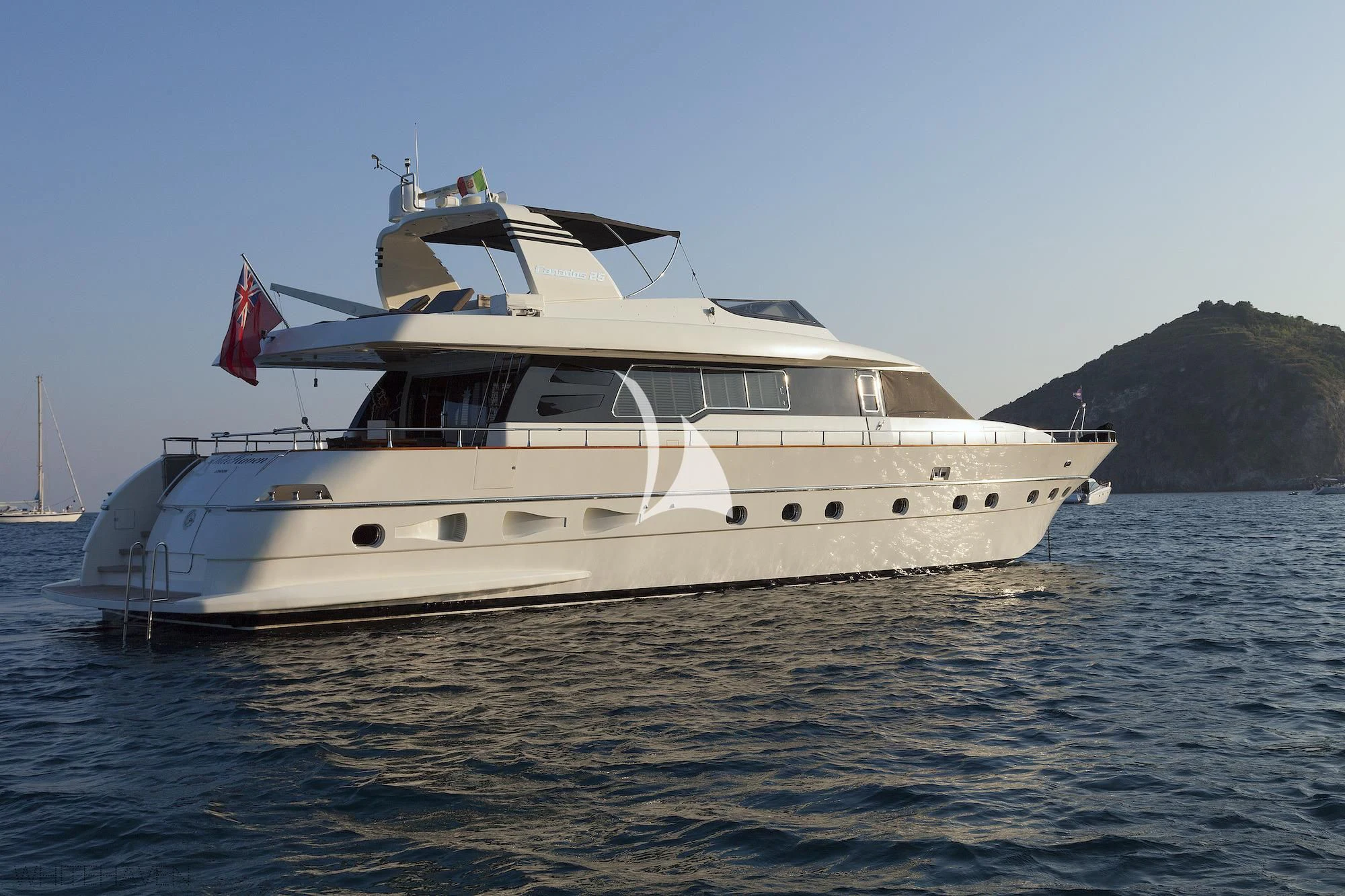 a boat on the water aboard WHITEHAVEN Yacht for Sale