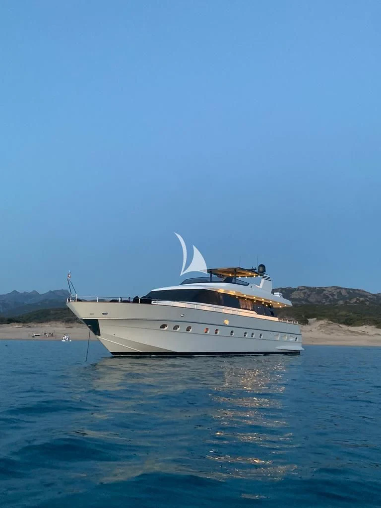 a boat in the water aboard WHITEHAVEN Yacht for Sale