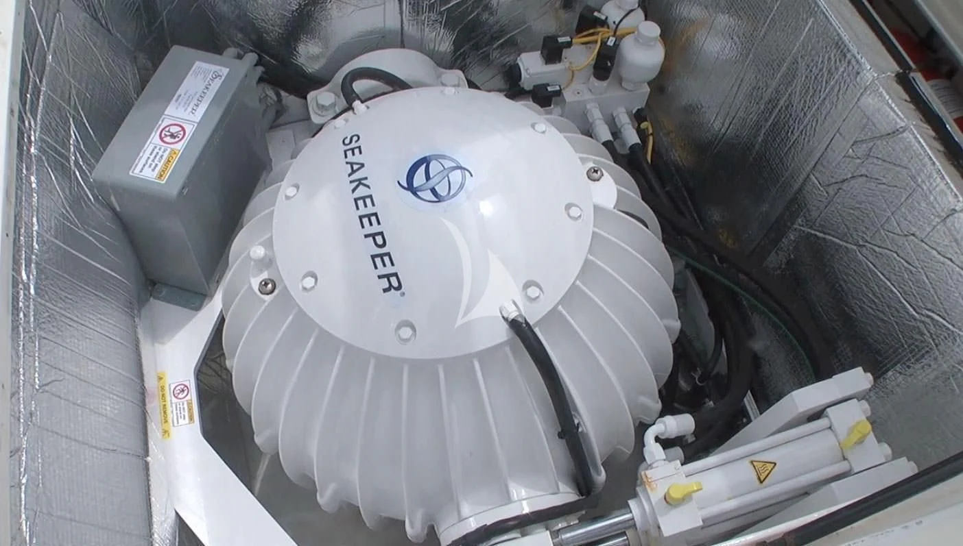 a white helmet on a white surface aboard WHITEHAVEN Yacht for Sale