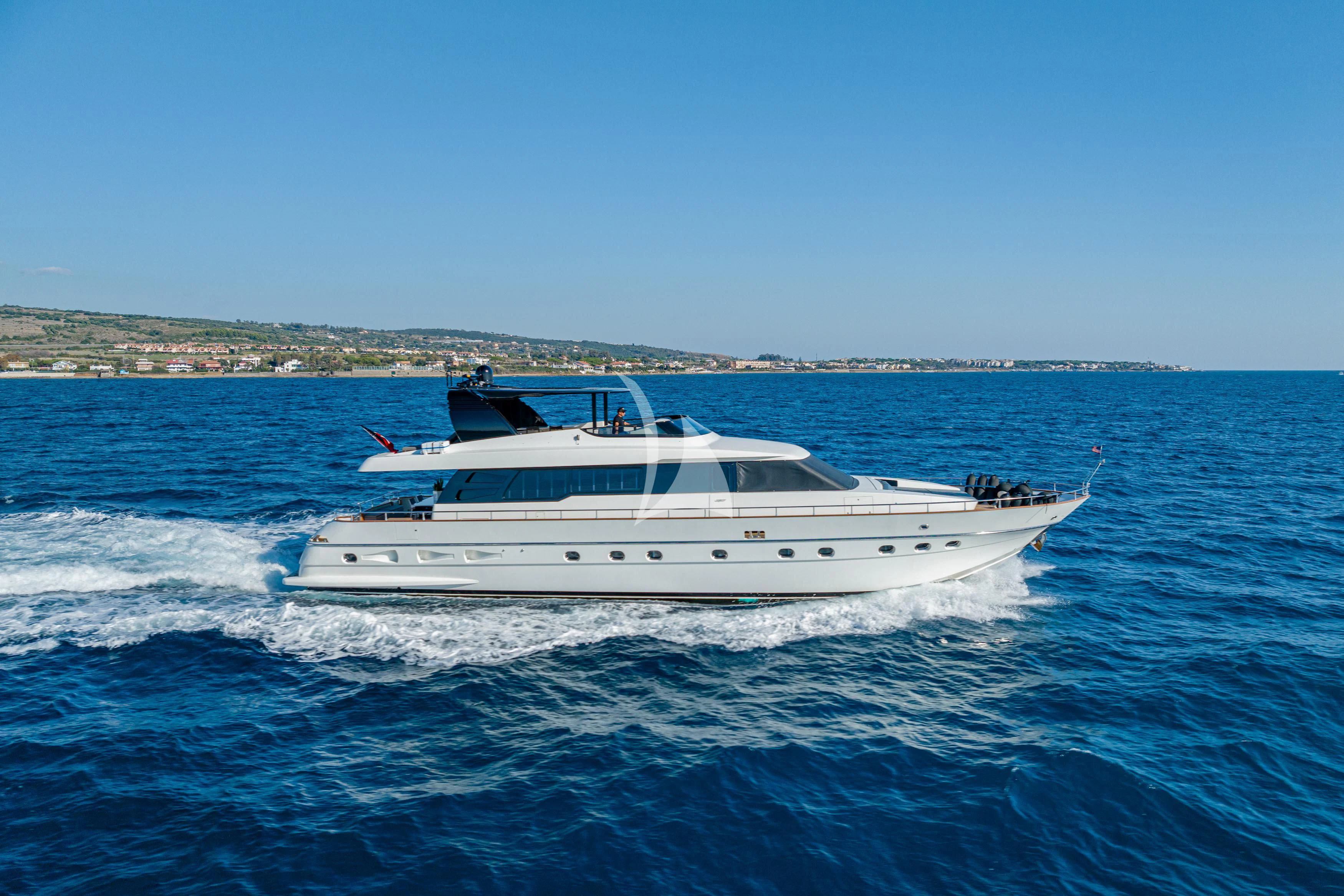 a boat on the water aboard WHITEHAVEN Yacht for Sale