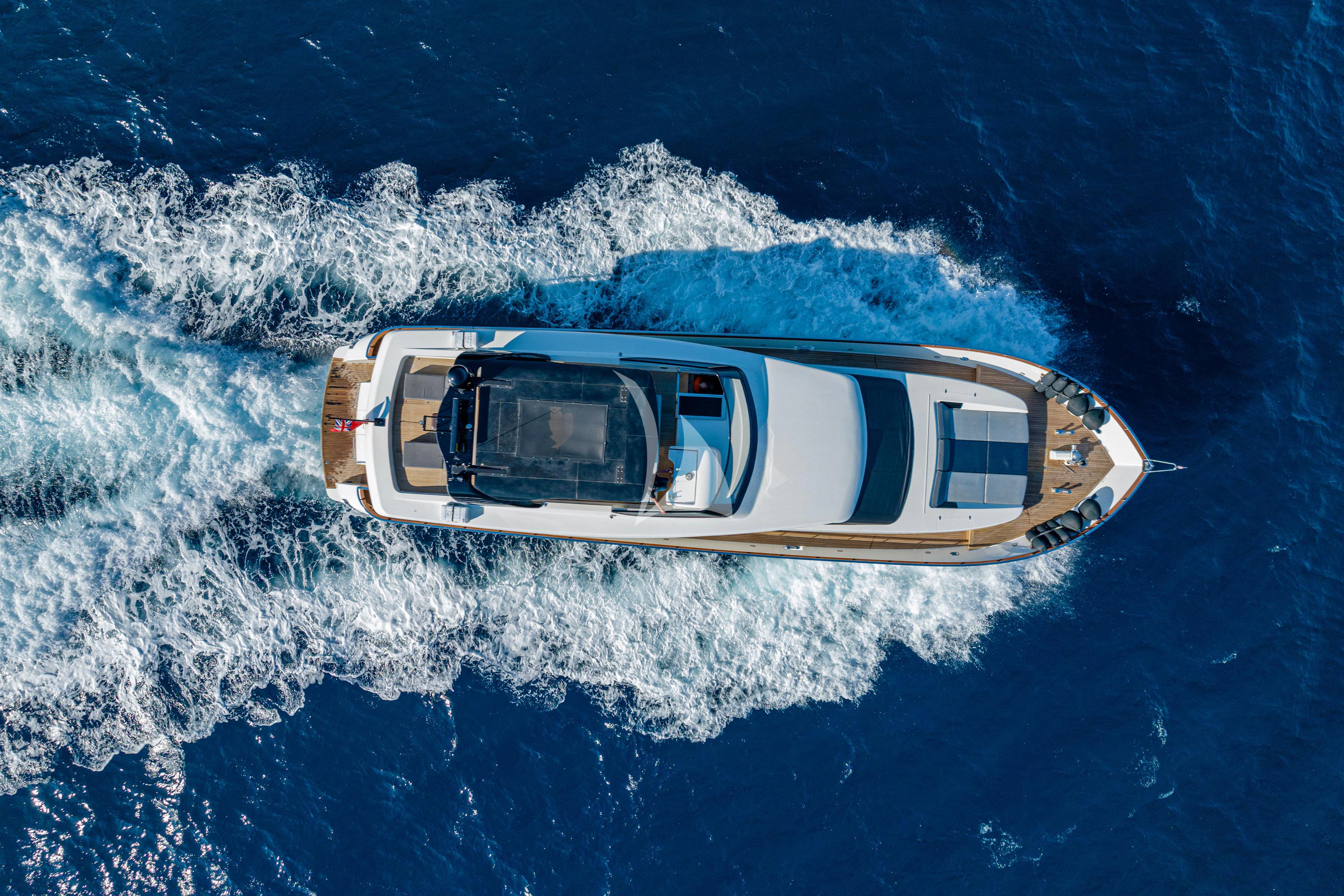 a boat on the water aboard WHITEHAVEN Yacht for Sale