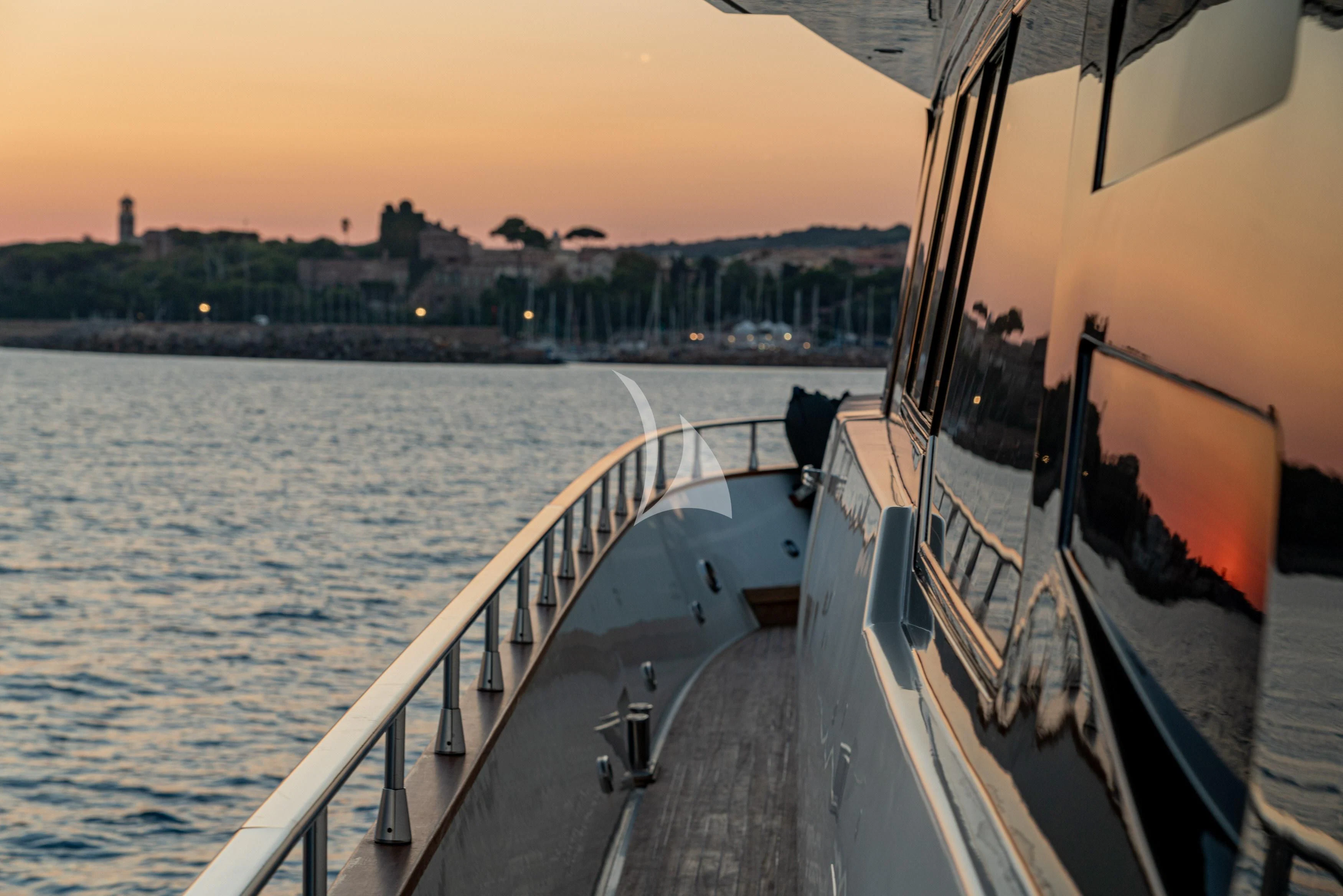 a boat on the water aboard WHITEHAVEN Yacht for Sale
