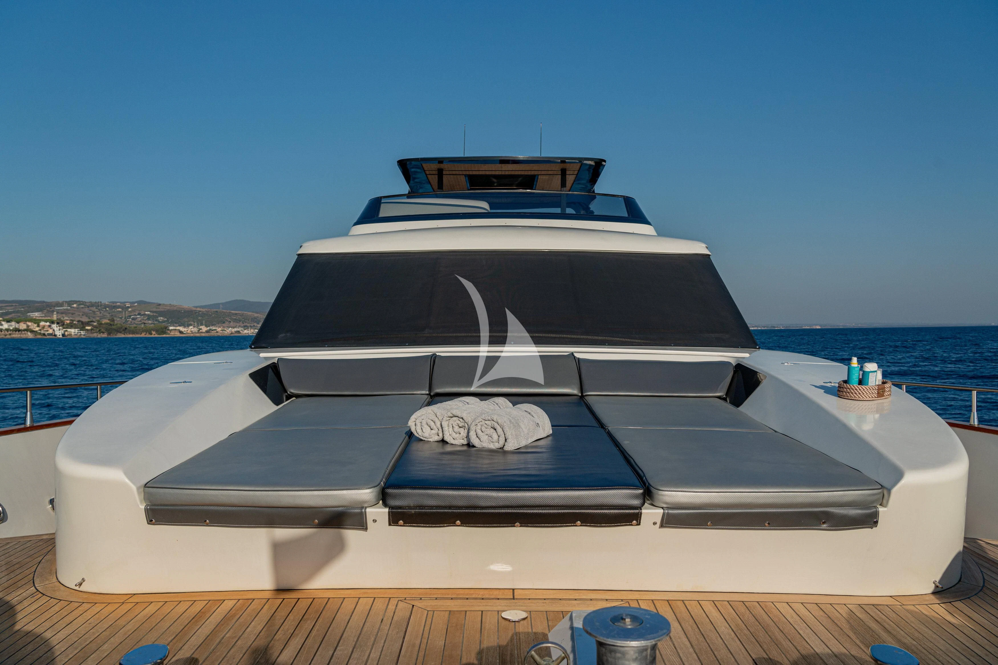 a boat on the water aboard WHITEHAVEN Yacht for Sale