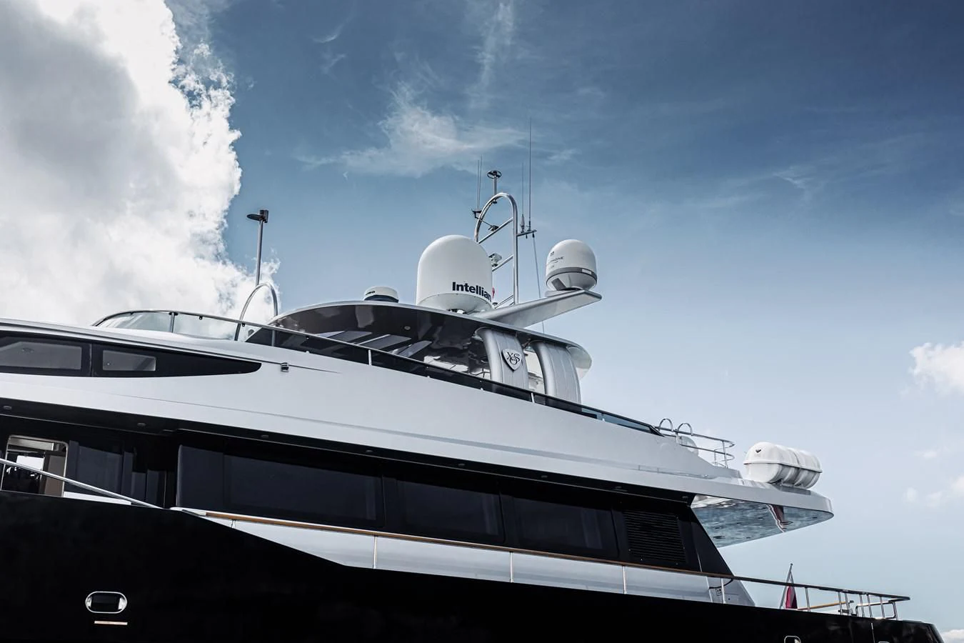 a large yacht in the water aboard XO OF THE SEAS Yacht for Sale