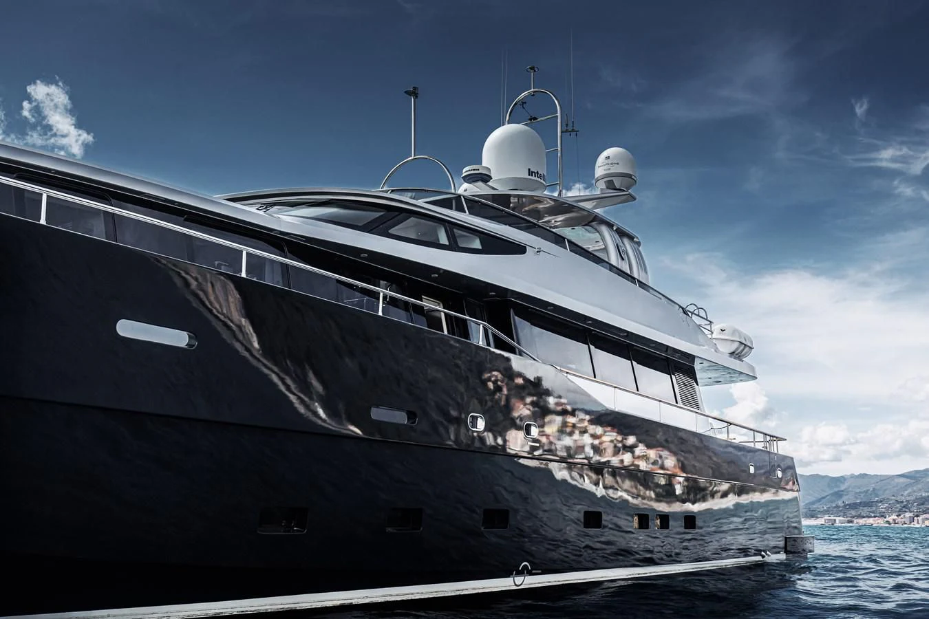 a large ship on the water aboard XO OF THE SEAS Yacht for Sale