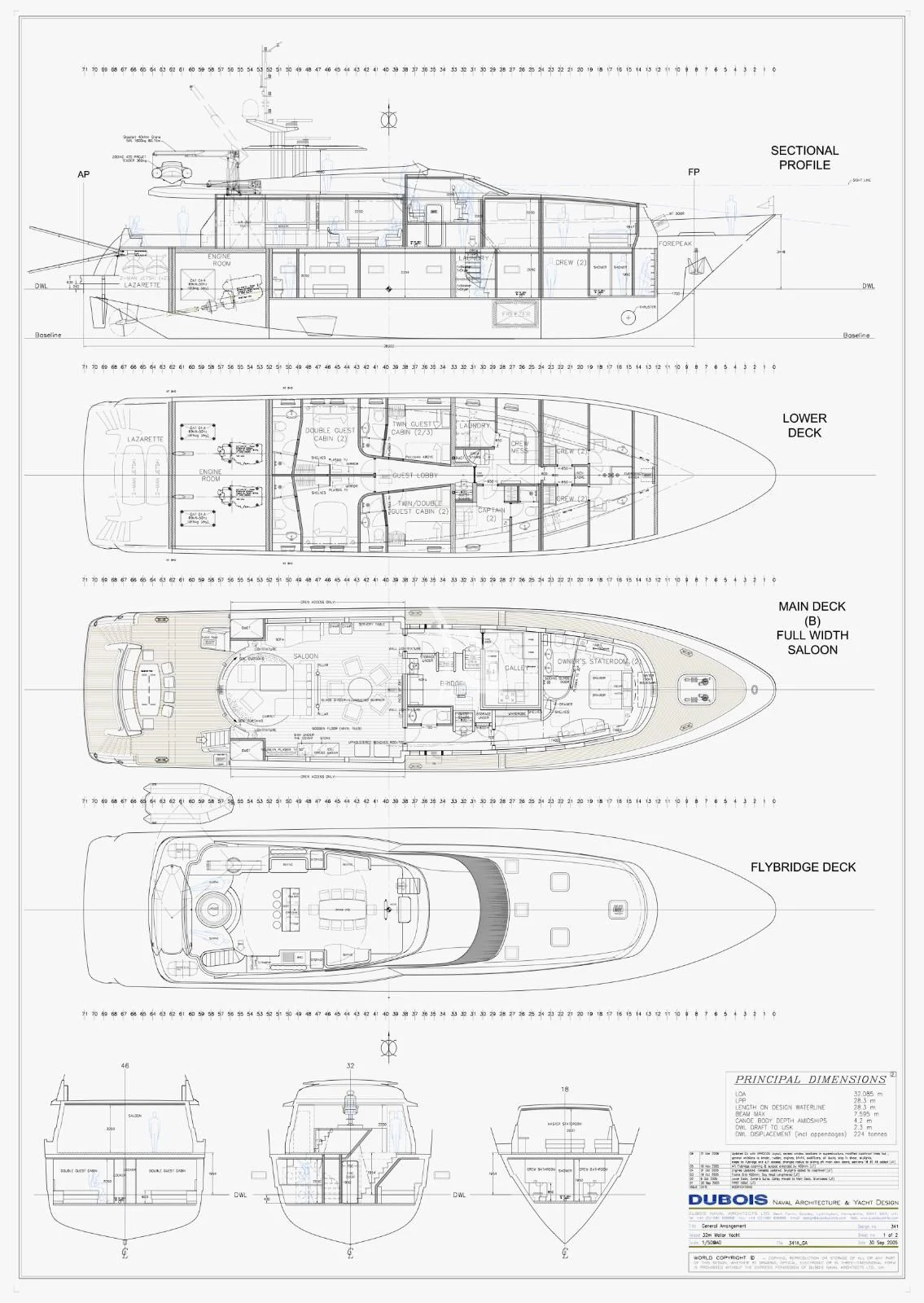 diagram aboard XO OF THE SEAS Yacht for Sale