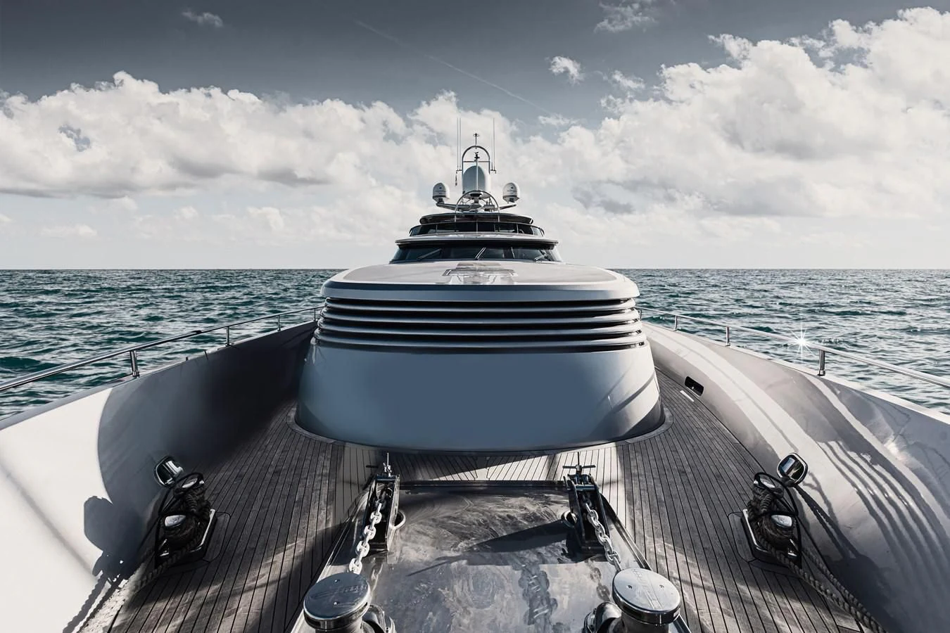 a boat on a deck aboard XO OF THE SEAS Yacht for Sale