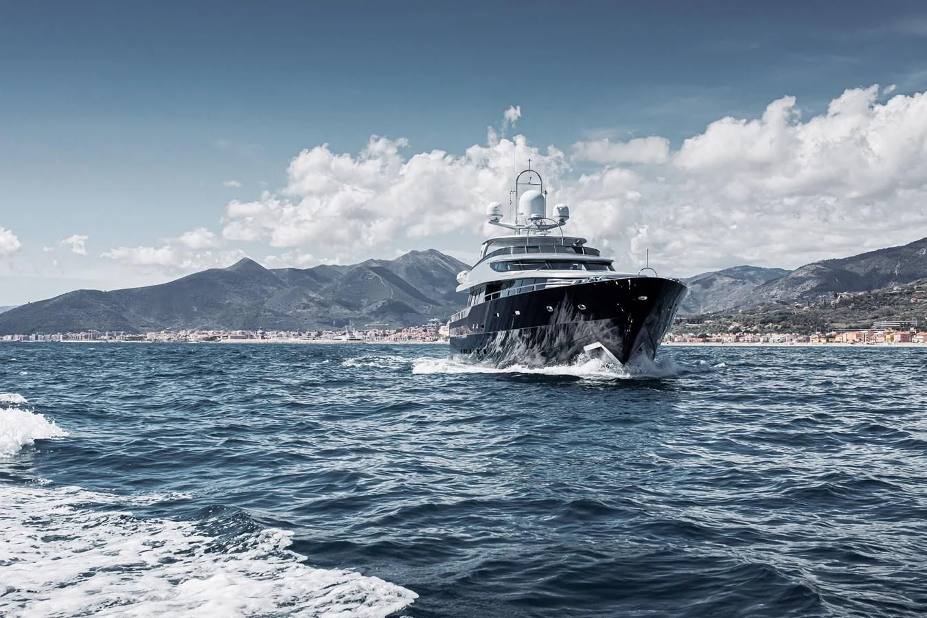 a ship in the water aboard XO OF THE SEAS Yacht for Sale