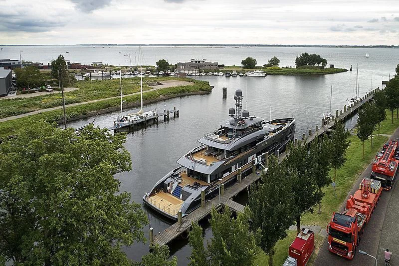 a river with boats and cars aboard TOUTE SWEET Yacht for Sale