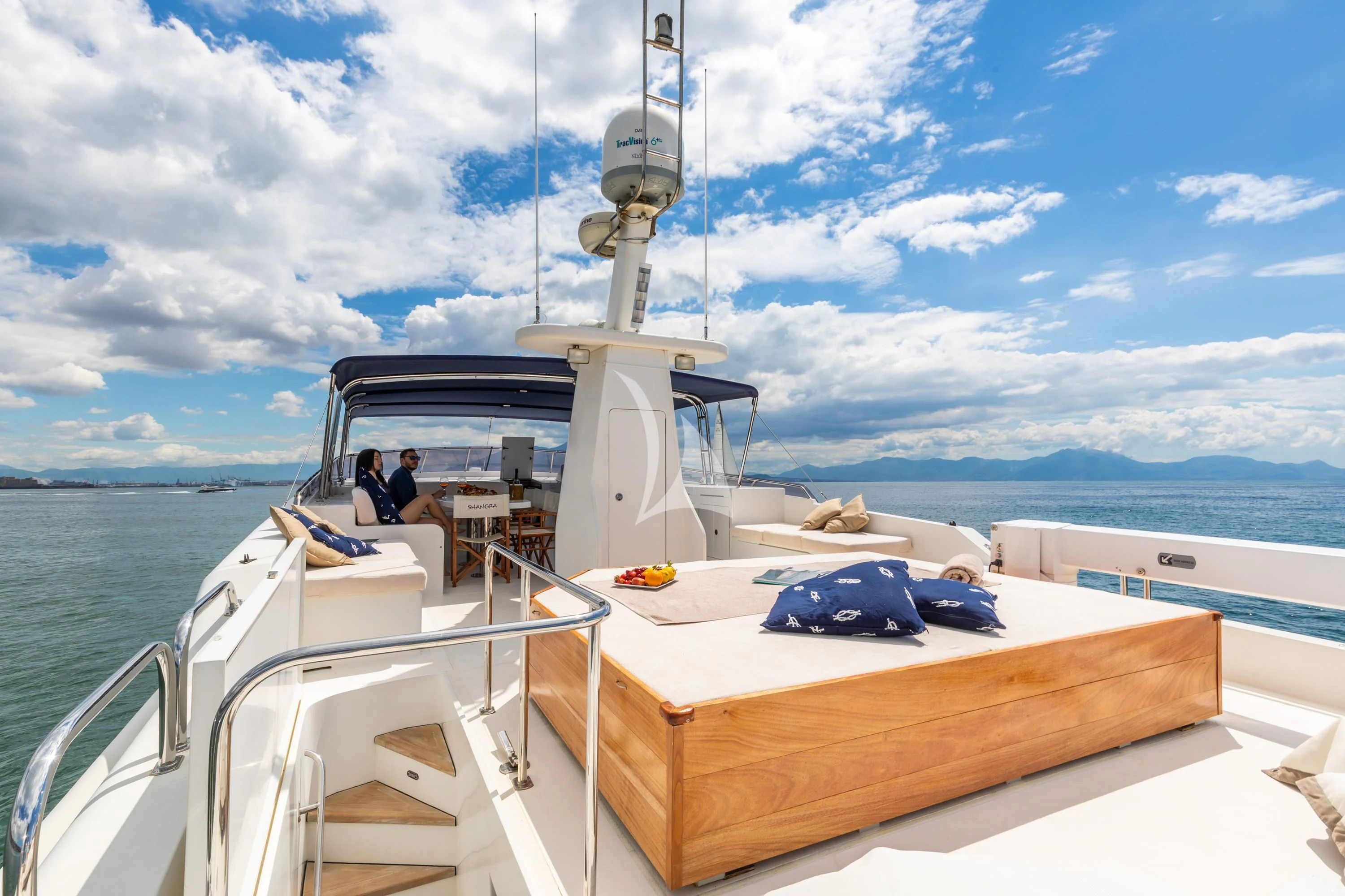 a boat on the water aboard SHANGRA Yacht for Sale