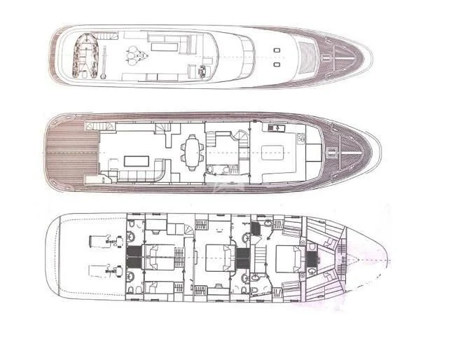 diagram, engineering drawing aboard SHANGRA Yacht for Sale