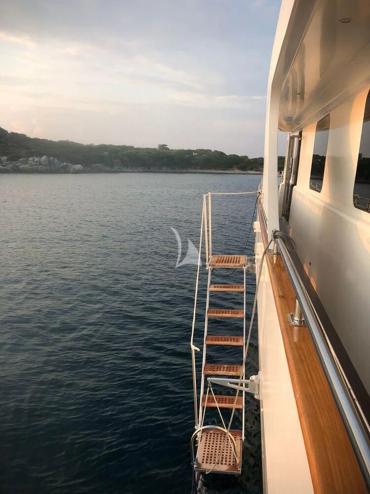 a boat on the water aboard SHANGRA Yacht for Sale