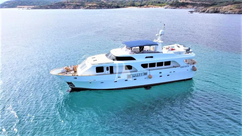 a boat on the water aboard SHANGRA Yacht for Sale