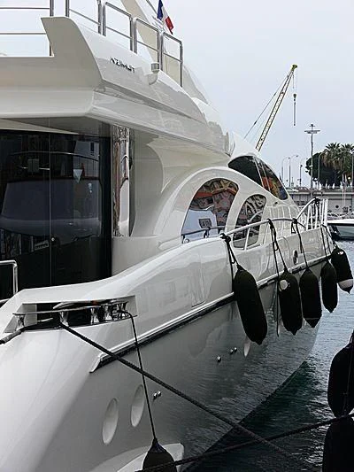 a boat with a person inside aboard PAPOS M Yacht for Sale
