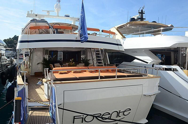 a boat docked at a pier aboard FIORENTE Yacht for Sale