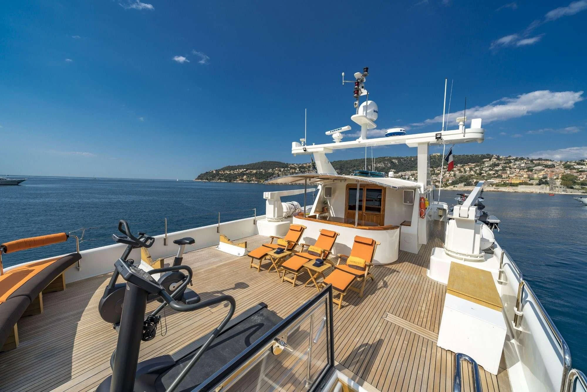 a boat on a body of water aboard FIORENTE Yacht for Sale