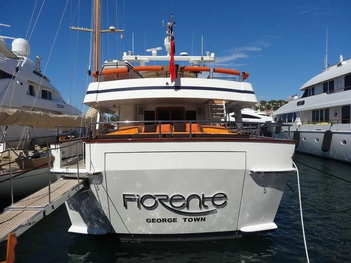 a boat docked at a pier aboard FIORENTE Yacht for Sale