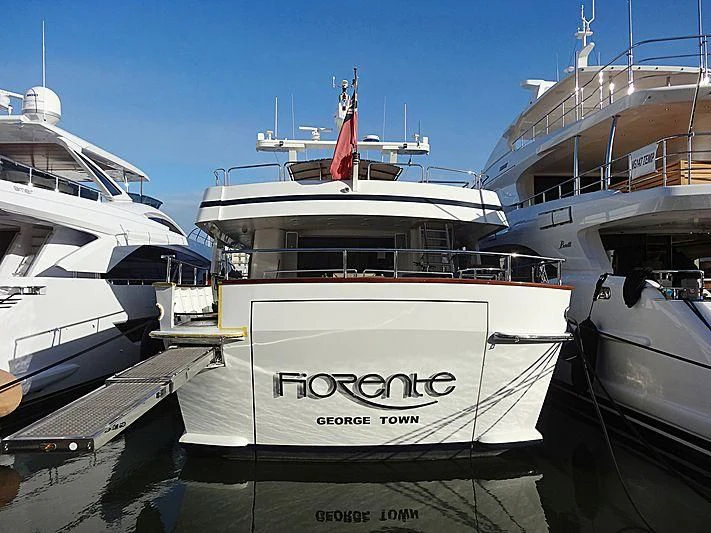 a group of boats are parked in a harbor aboard FIORENTE Yacht for Sale