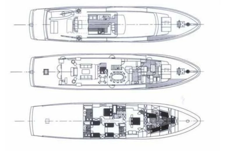 diagram, engineering drawing aboard FIORENTE Yacht for Sale
