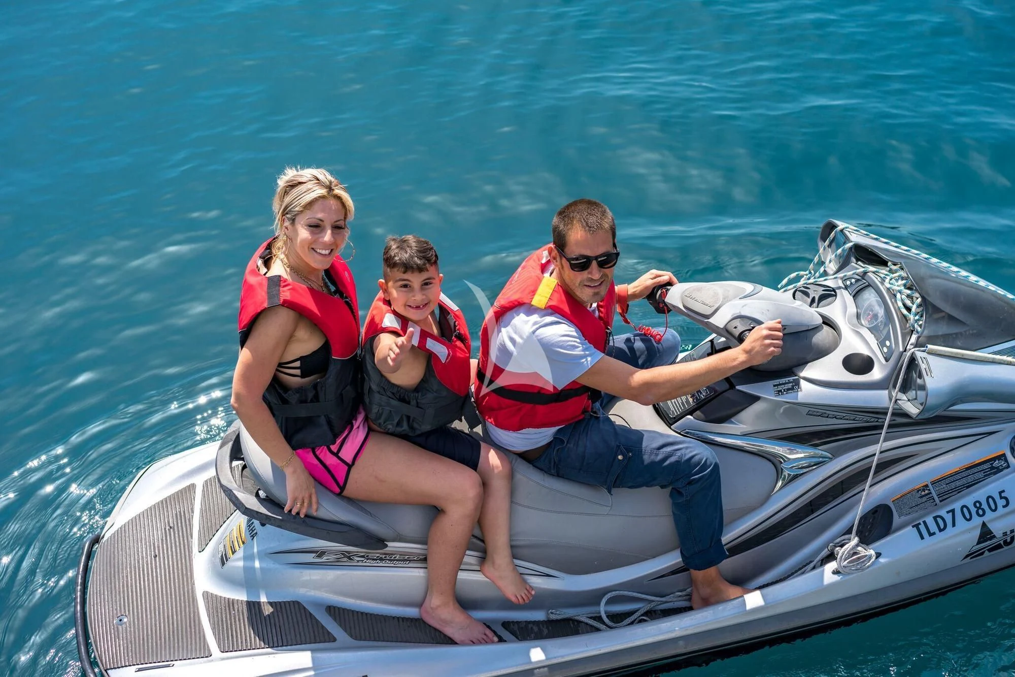 a group of people on a boat aboard FIORENTE Yacht for Sale
