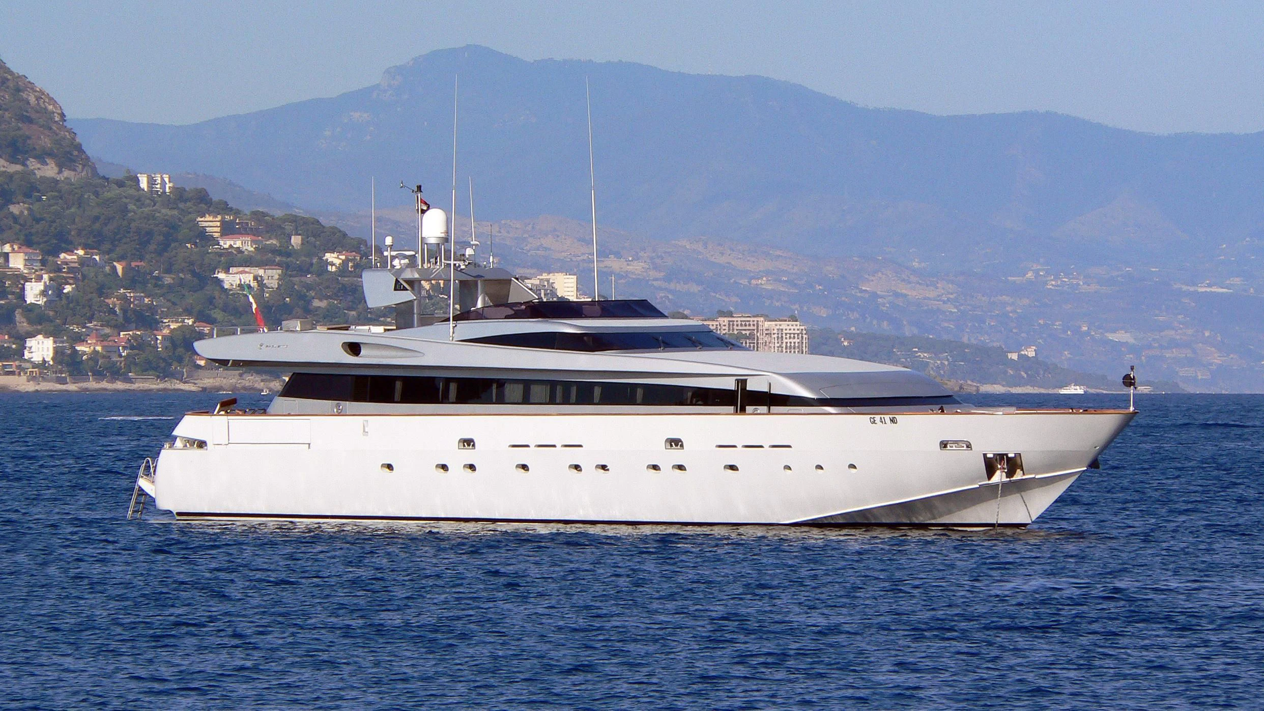 a large white yacht aboard THUNDERBALL I Yacht for Sale