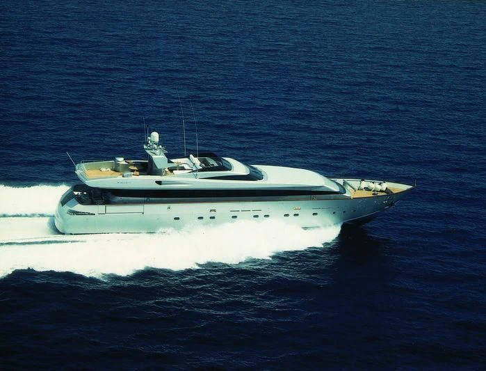 a boat on the water aboard THUNDERBALL I Yacht for Sale