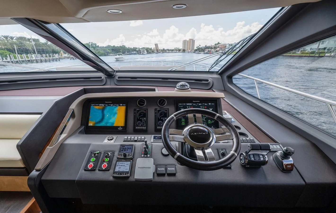 inside of a car aboard BAR BAT VIA Yacht for Sale