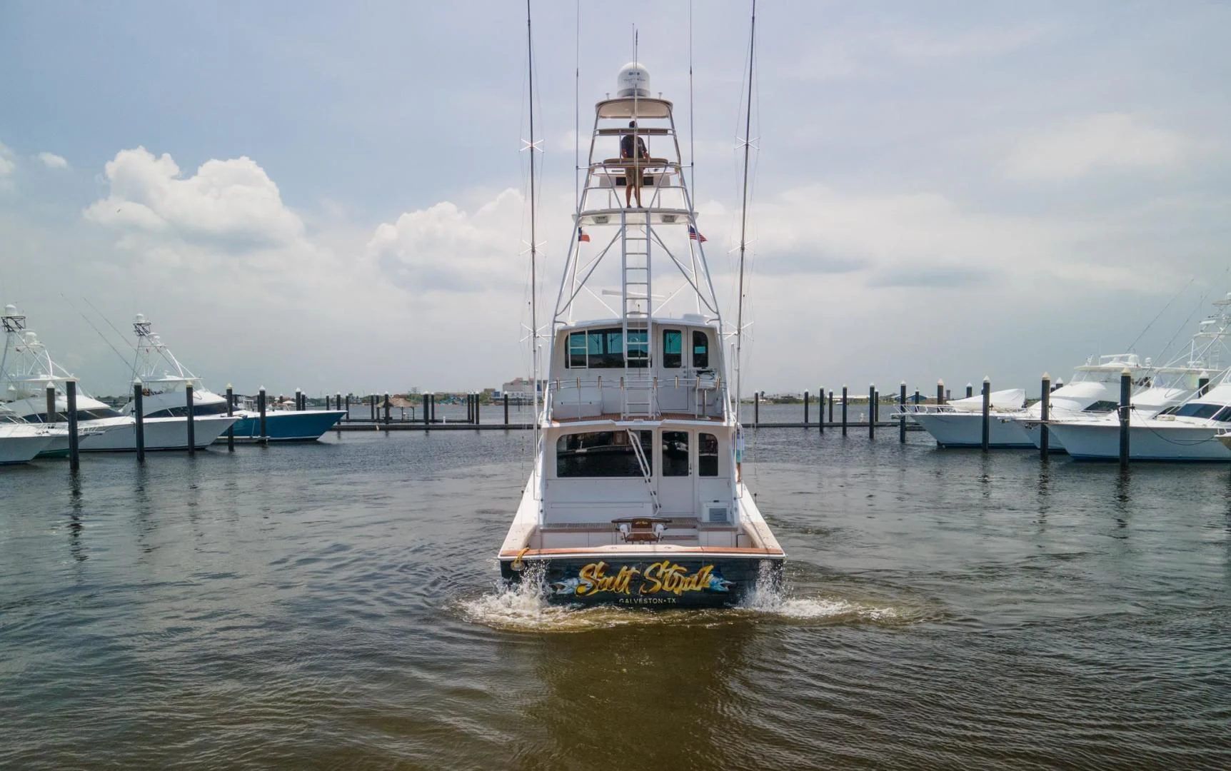 a boat in the water aboard SALT STRUK Yacht for Sale