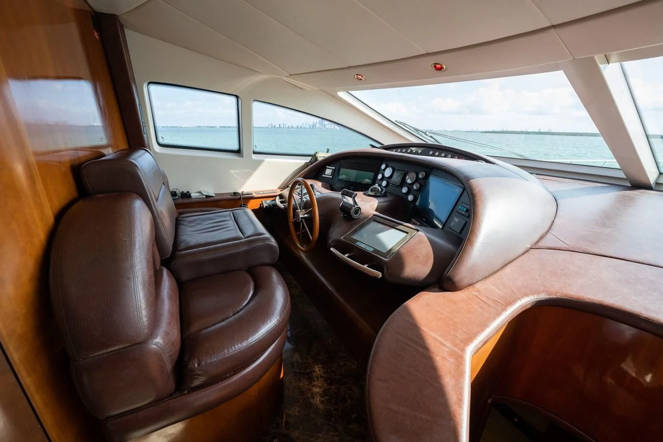 the inside of a car aboard 80 CARAT Yacht for Sale